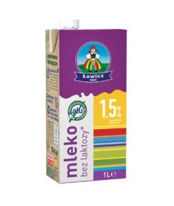 UHT milk lactose free 1,5% 1L in aluminum-free cardboard