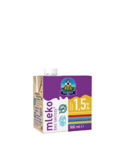 UHT milk lactose free 1,5% 500ml in aluminum-free cardboard